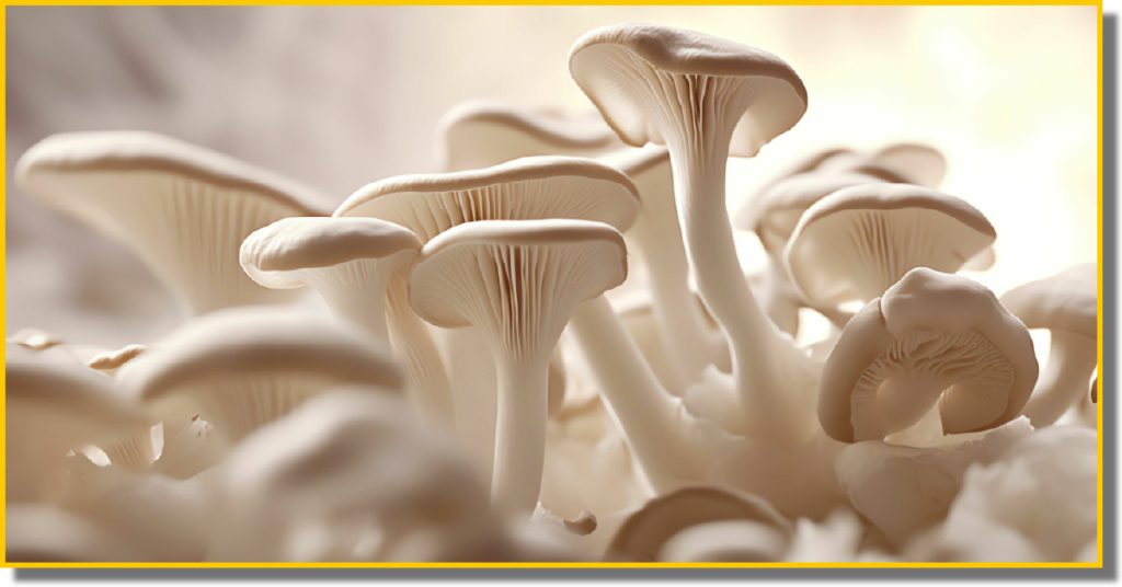A close-up photo of various mushrooms