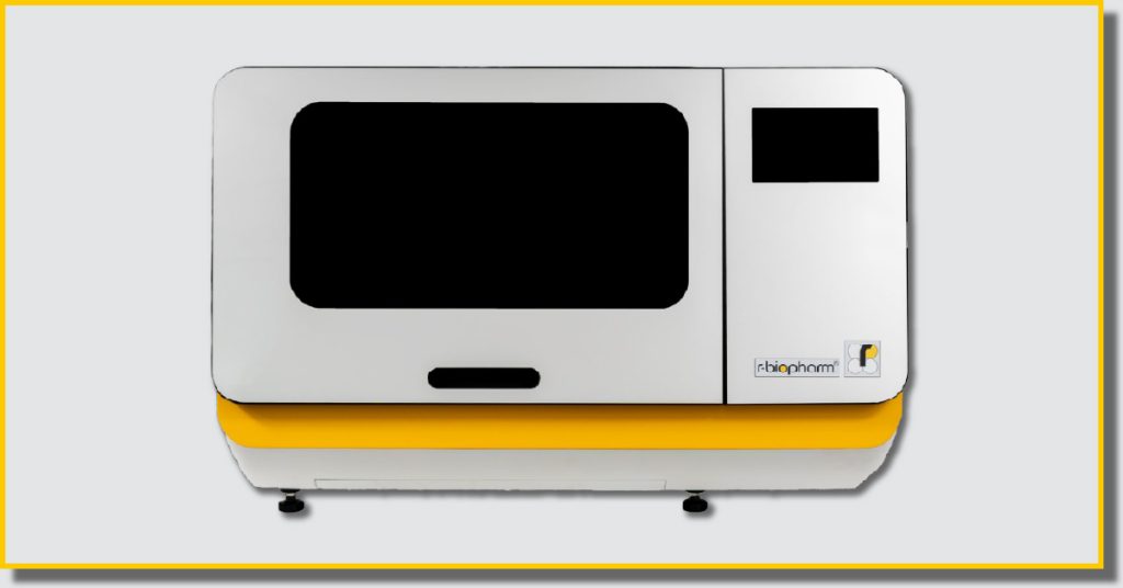 A white and yellow machine featuring a distinct yellow trim, showcasing a modern design and functionality.