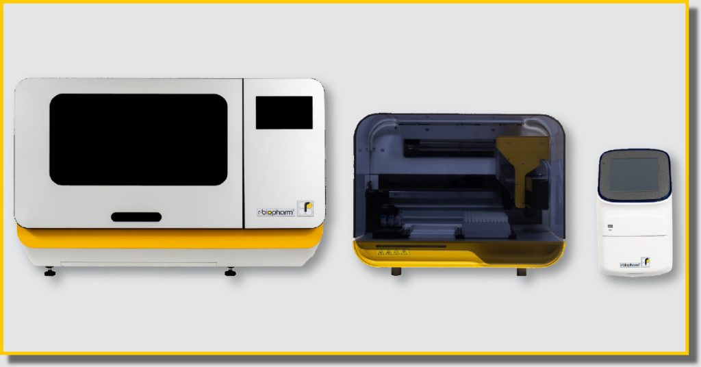 A series of compact technological instruments used for medical diagnostics