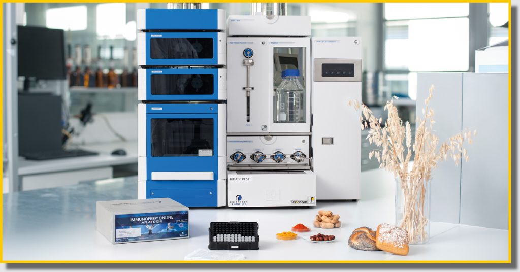a large piece of scientific equipment surrounded by accessories and foods
